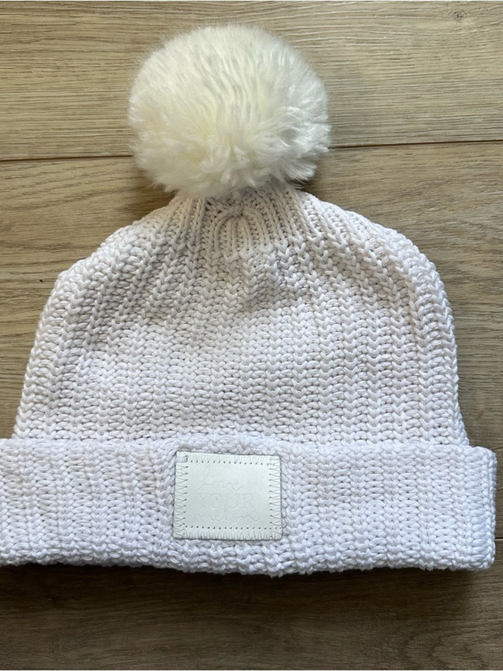 Love Your Melon White Pom Beanie Hat